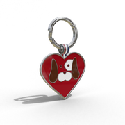 Red Heart Shaped Engravable Tag