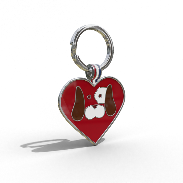 Red Heart Shaped Engravable Tag