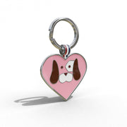 Light Pink Heart Pet Engravable Tag