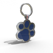 Navy Paw Shaped Engravable Tag