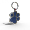 Navy Paw Shaped Engravable Tag