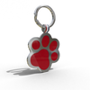 Red Paw Shaped Engravable Tag