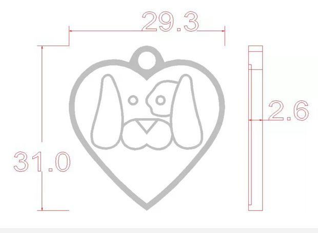 Yellow Heart Pet Engravable Tag