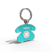 Aqua “Call My Peoples” Telephone shaped Engravable Tag